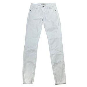 Hidden Womens Amelia Skinny Jeans White Size 24 Waist Raw Cuff